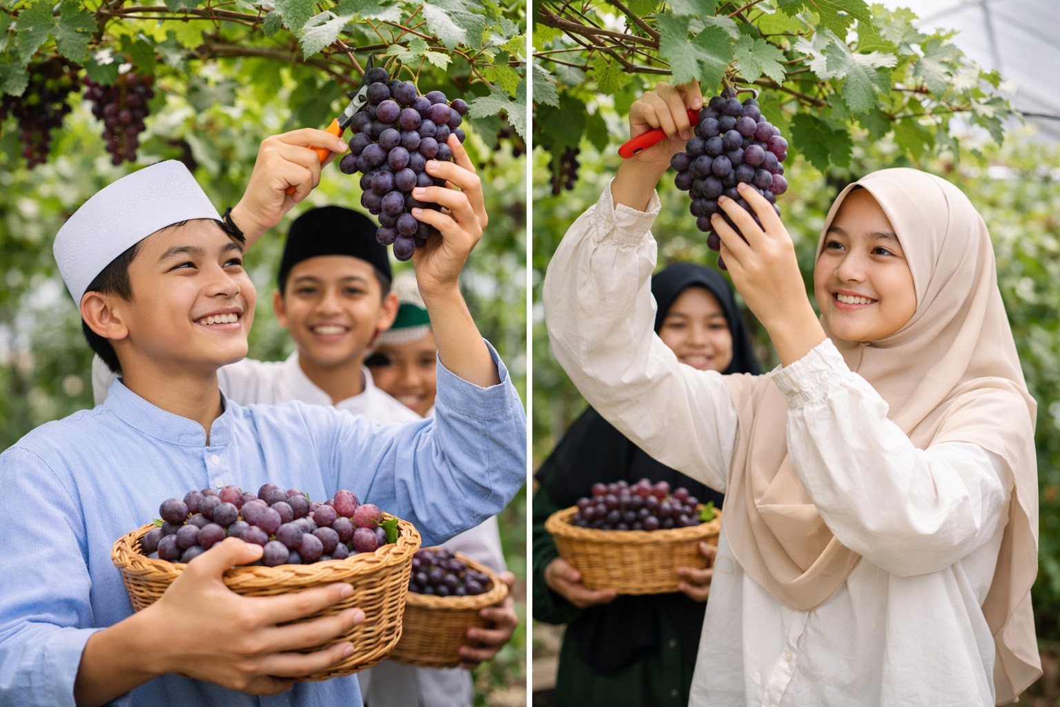 Santri Memetik Anggur